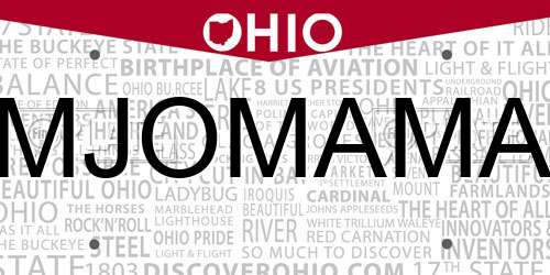 MJOMAMA Ohio License Plate