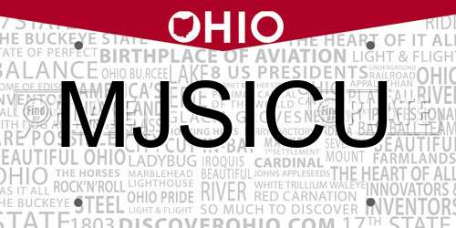 MJSICU Ohio License Plate