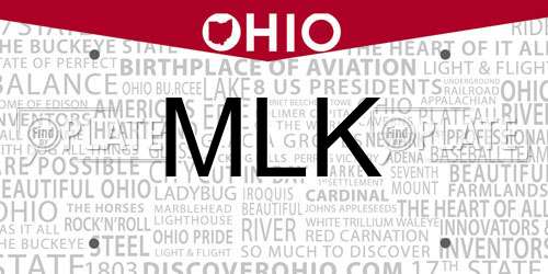 MLK Ohio License Plate