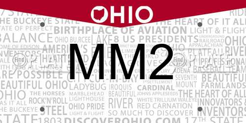 MM2 Ohio License Plate