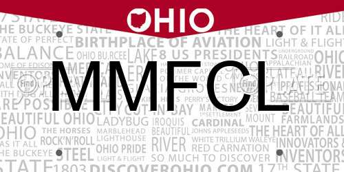 MMFCL Ohio License Plate