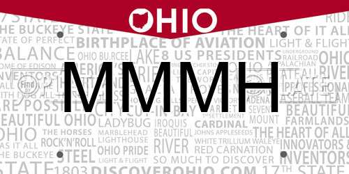 MMMH Ohio License Plate