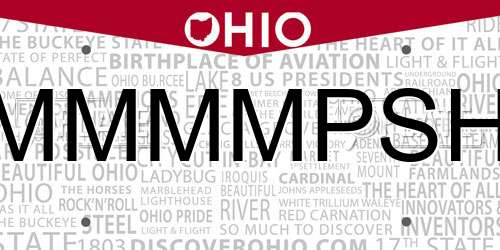 MMMMPSH Ohio License Plate