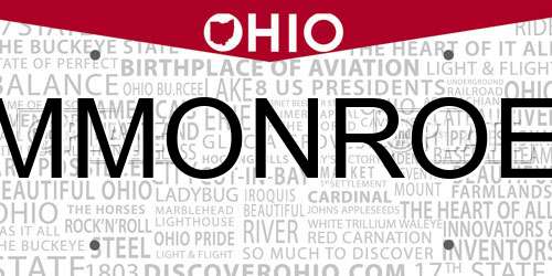 MMONROE Ohio License Plate