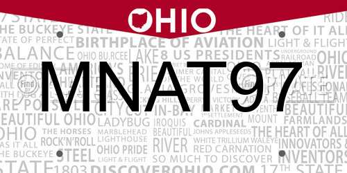 MNAT97 Ohio License Plate