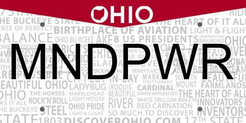 MNDPWR Ohio License Plate