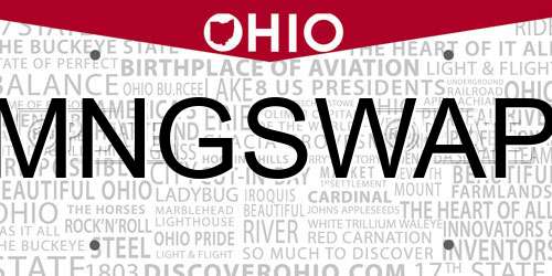 MNGSWAP Ohio License Plate