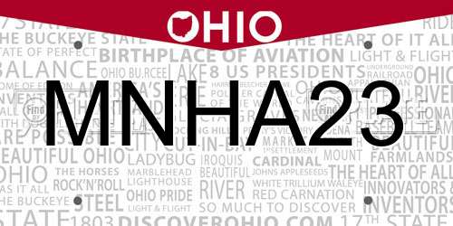 MNHA23 Ohio License Plate