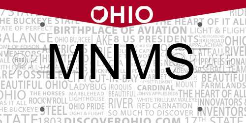 MNMS Ohio License Plate