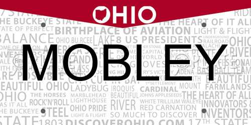MOBLEY Ohio License Plate