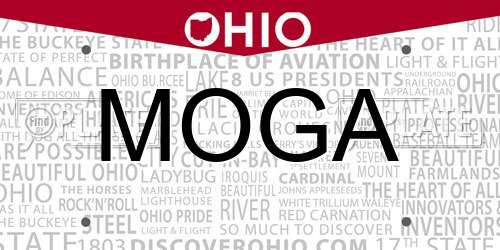 MOGA Ohio License Plate