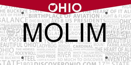 MOLIM Ohio License Plate