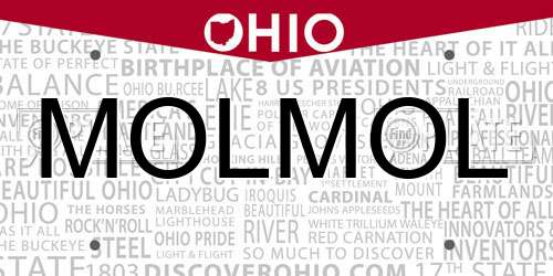 MOLMOL Ohio License Plate