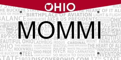 MOMMI Ohio License Plate