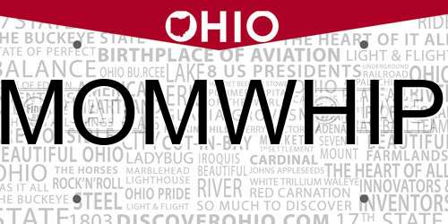 MOMWHIP Ohio License Plate