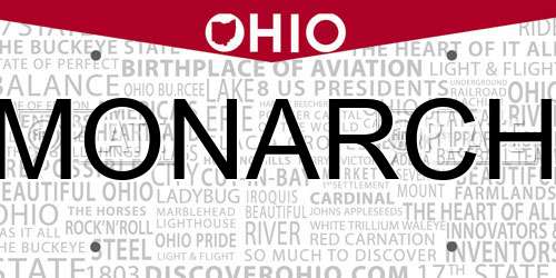 MONARCH Ohio License Plate