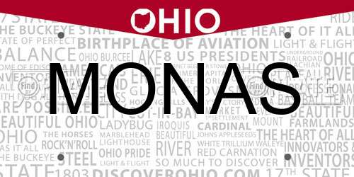 MONAS Ohio License Plate