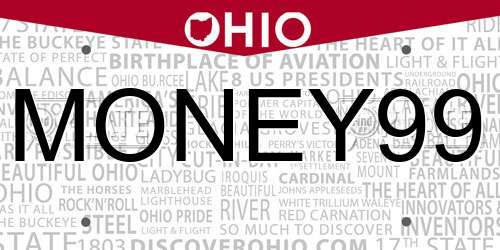 MONEY99 Ohio License Plate