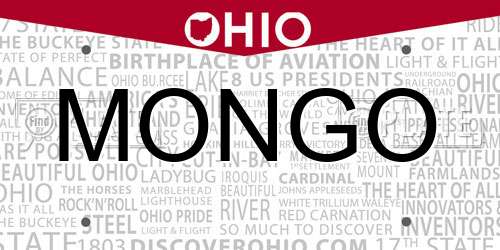 MONGO Ohio License Plate