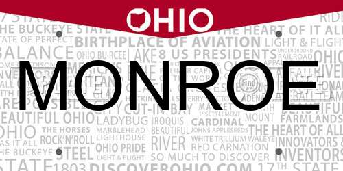 MONROE Ohio License Plate