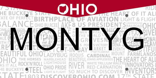MONTYG Ohio License Plate