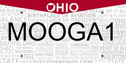 MOOGA1 Ohio License Plate