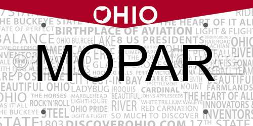 MOPAR Ohio License Plate