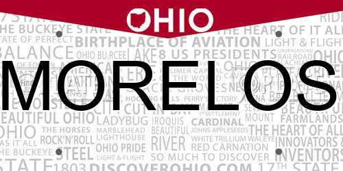 MORELOS Ohio License Plate