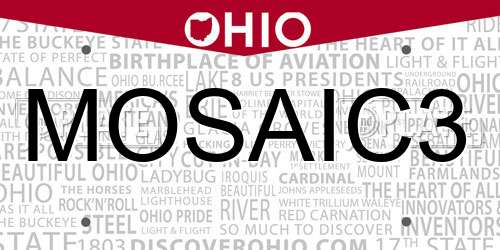MOSAIC3 Ohio License Plate