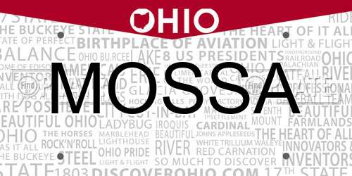 MOSSA Ohio License Plate