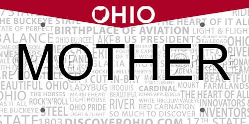MOTHER Ohio License Plate