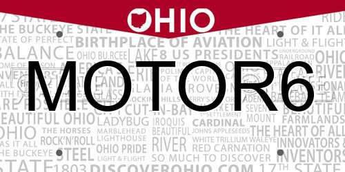 MOTOR6 Ohio License Plate