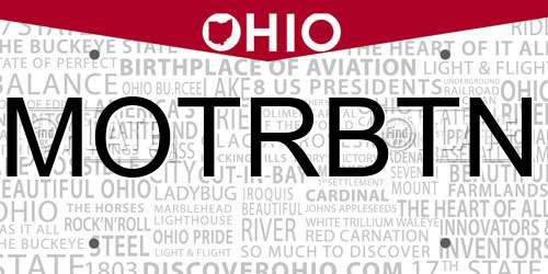 MOTRBTN Ohio License Plate