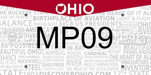 MP09 Ohio License Plate