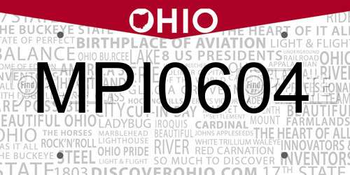 MPI0604 Ohio License Plate