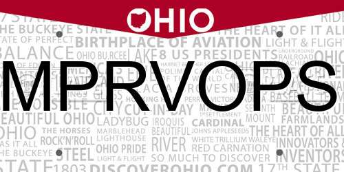 MPRVOPS Ohio License Plate