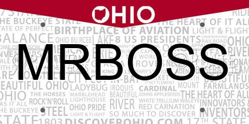 MRBOSS Ohio License Plate