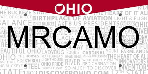 MRCAMO Ohio License Plate