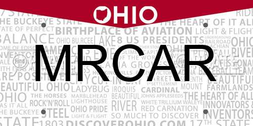 MRCAR Ohio License Plate