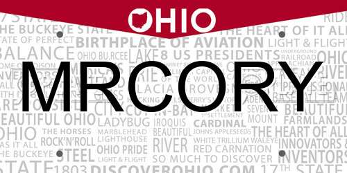 MRCORY Ohio License Plate