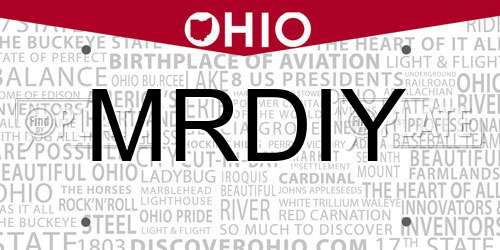 MRDIY Ohio License Plate