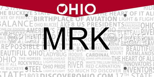MRK Ohio License Plate