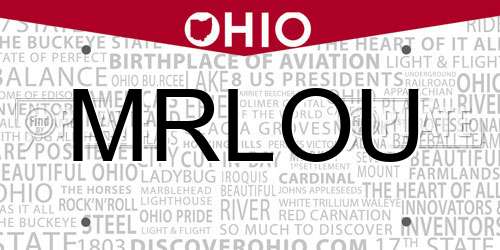 MRLOU Ohio License Plate