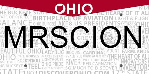 MRSCION Ohio License Plate