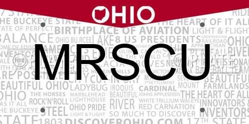 MRSCU Ohio License Plate