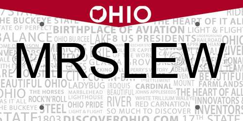 MRSLEW Ohio License Plate
