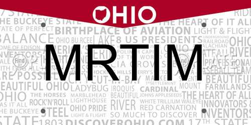 MRTIM Ohio License Plate