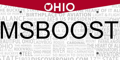 MSBOOST Ohio License Plate