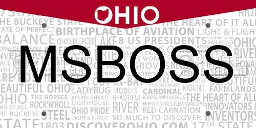 MSBOSS Ohio License Plate