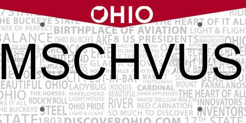 MSCHVUS Ohio License Plate